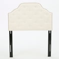 thumbnail image 1 of Noble House Kathleen Twin Fabric Tufted Kid's Headbaord, Ivory, 1 of 14