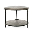 thumbnail image 1 of Noble House Kellyn Modern Industrial Faux Wood Coffee Table, Black Frame, Gray Finish, 1 of 8