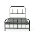 thumbnail image 1 of Noble House Khari Industrial Twin-Size Iron Minimal Bed Frame, Flat Black, 1 of 10