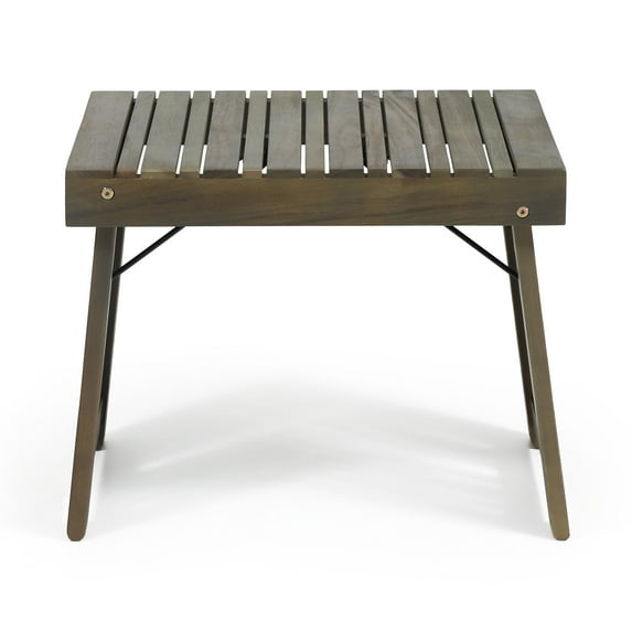 Noble House Kyoto Outdoor Folding Side Table Gray