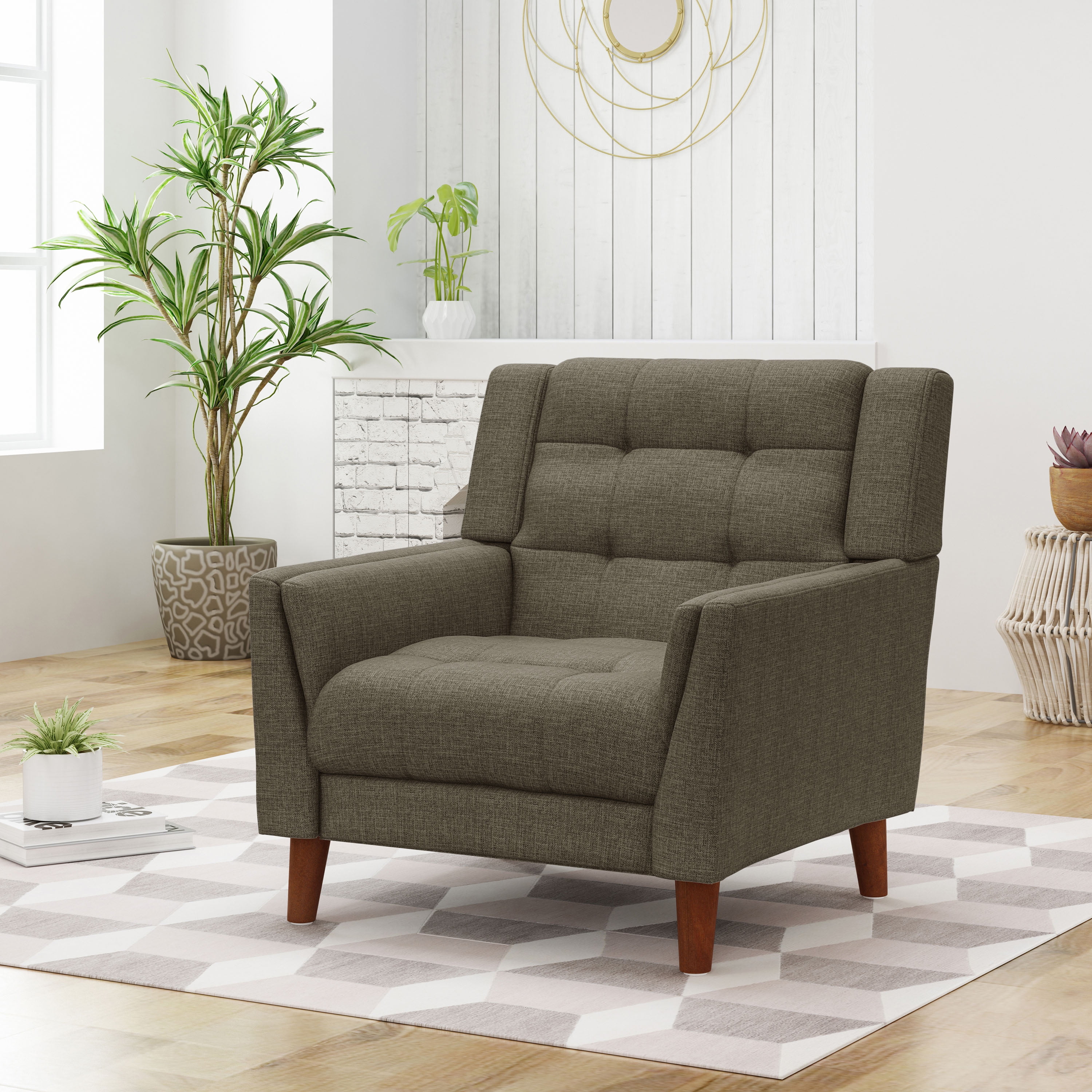 Mocha accent chair sale