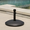 thumbnail image 1 of Noble House Lambert 33 lbs Black Round Steel Patio Umbrella Base, 1 of 6