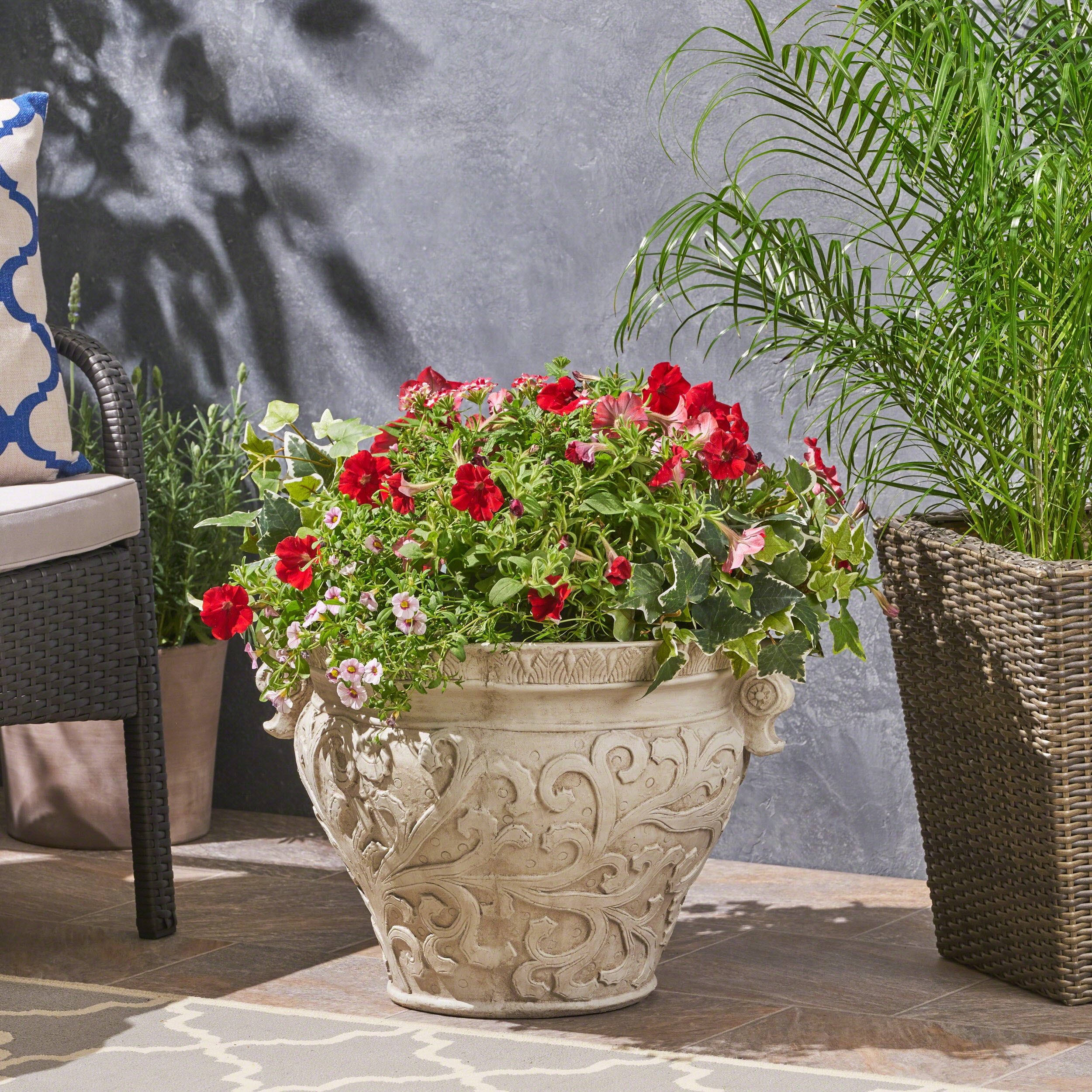 Noble House Largo Outdoor Garden Urn ...