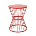 thumbnail image 1 of Noble House Lassen Outdoor Metal 16 Inch Side Table in Matte Red, 1 of 6
