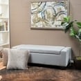 thumbnail image 1 of Noble House Layton Rectangular Fabric Lift Top Ottoman, Light Gray, 1 of 6