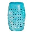 thumbnail image 1 of Noble House Lilac 12" Modern Iron Outdoor Side Table in Blue Finish, 1 of 10