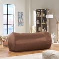 thumbnail image 1 of Noble House Logan Suede Bean Bag Chair, French Roast (Brown), 1 of 4