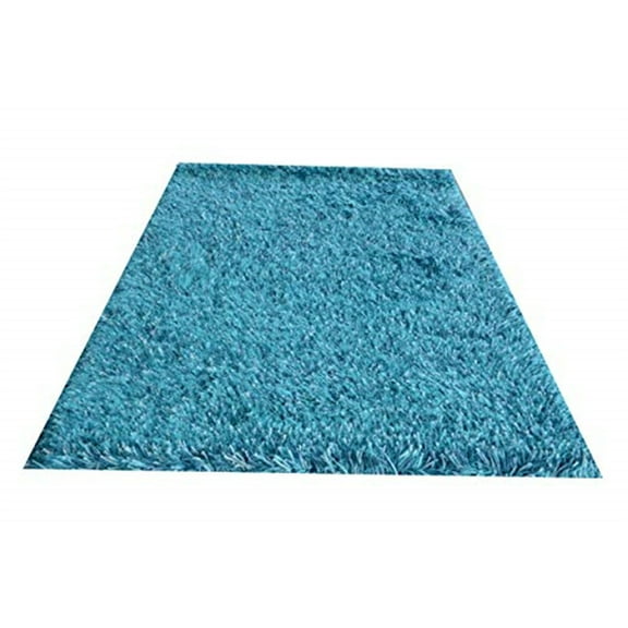 Noble House Lux Shag Area Rug, 7' 9" x 9' 9", Turquoise