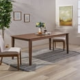 thumbnail image 1 of Noble House Lylah Indoor Rectangular 8 Seat Farmhouse Dining Table, Walnut Finish, 1 of 6