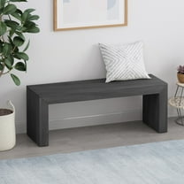 Noble House Maiya Farmhouse Acacia Wood Dining Bench, Black