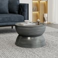 thumbnail image 1 of Noble House Manville Metal Hourglass Coffee Table, Brushed Antique Silver, 1 of 6