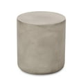 thumbnail image 1 of Noble House Massey Outdoor Cylindrical Concrete Stone Side Table in Light Gray, 1 of 5