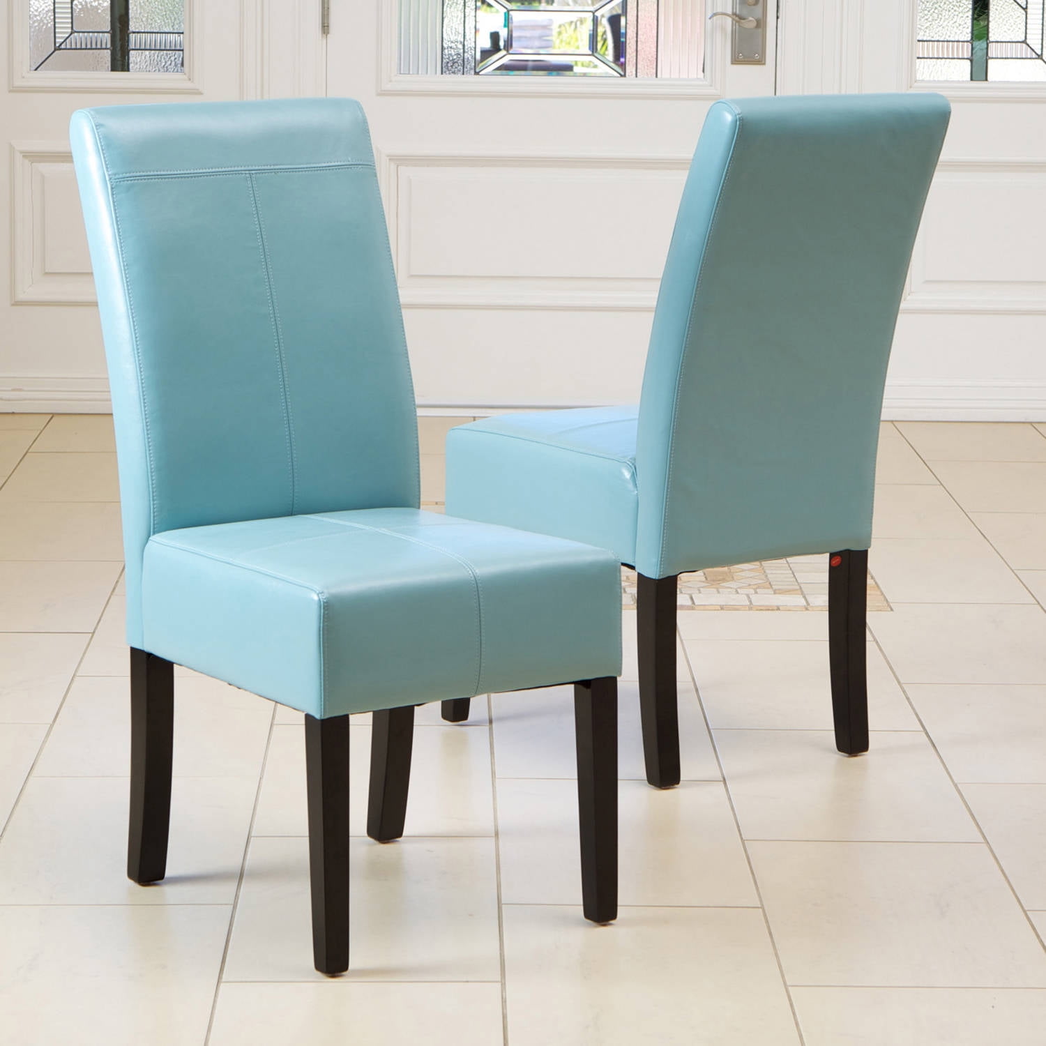 Noble House Maxwell Contemporary Faux Leather Dining Chairs
