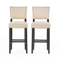 thumbnail image 1 of Noble House Mayberry Dark Beige Linen Bar Stool, 1 of 8