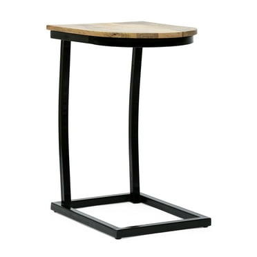 Noble House McKay Mango Wood End Table, Natural/Black