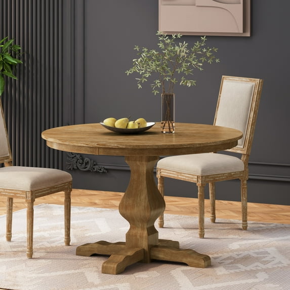Noble House Merlene Indoor Wood Circular Dining Table, Natural