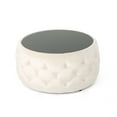 thumbnail image 1 of Noble House Merna Indoor Glam Velvet Coffee Table, Beige, 1 of 12