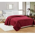 thumbnail image 1 of Noble House Microplush Popcorn Solid Blanket, Full, Burgundy, 1 of 1