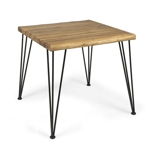 Noble House Millian Industrial Acacia Wood Dining Table, Teak