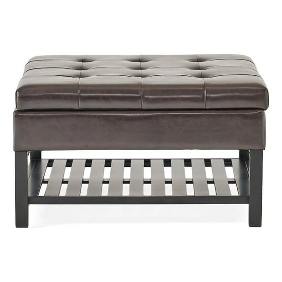 Noble House Miriam Ottoman With Storage and Bottom Rack