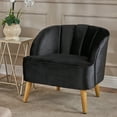 thumbnail image 1 of Noble House Modern Velvet Club Chair,Black, 1 of 6