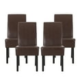 thumbnail image 1 of Noble House Monita Faux Leather Dining Chairs, Set of 4, Dark Brown,Espresso, 1 of 8