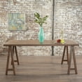 thumbnail image 1 of Noble House Montecito Modern Farmhouse Wood Dining Table, Natural Walnut, 1 of 14