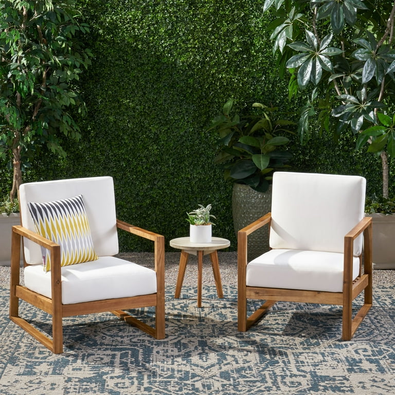 Wooden garden chairs online with cushions