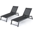 thumbnail image 1 of Noble House Myers Outdoor Black Mesh Lounge with Grey Aluminum Frame (Set of 2), 1 of 43