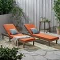 thumbnail image 1 of Noble House Nadine Outdoor Wood Lounge Cushion (Set of 2) Gray/Rust Orange, 1 of 6