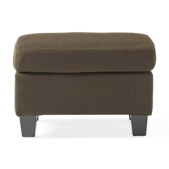 Noble House Neelan Brown Fabric Ottoman