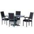 thumbnail image 1 of Noble House Neihart Wood 5-Piece Expandable Dining Set, Gray and Black, 1 of 13