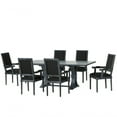 thumbnail image 1 of Noble House Neihart Wood 7-Piece Expandable Dining Set, Gray and Black, 1 of 12