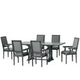 thumbnail image 1 of Noble House Neihart Wood 7-Piece Expandable Dining Set, Gray, 1 of 12