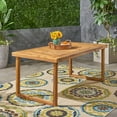 thumbnail image 1 of Noble House Nestor 69" Wooden Patio Dining Table in Sandblast Natural, 1 of 6