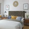 thumbnail image 1 of Noble House Ochoa Velvet Contemporary Queen-Full Headboard, Grey, 1 of 5
