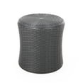 thumbnail image 1 of Noble House Olivo Outdoor Polypropylene Resin Patio Side Table in Dark Gray, 1 of 7