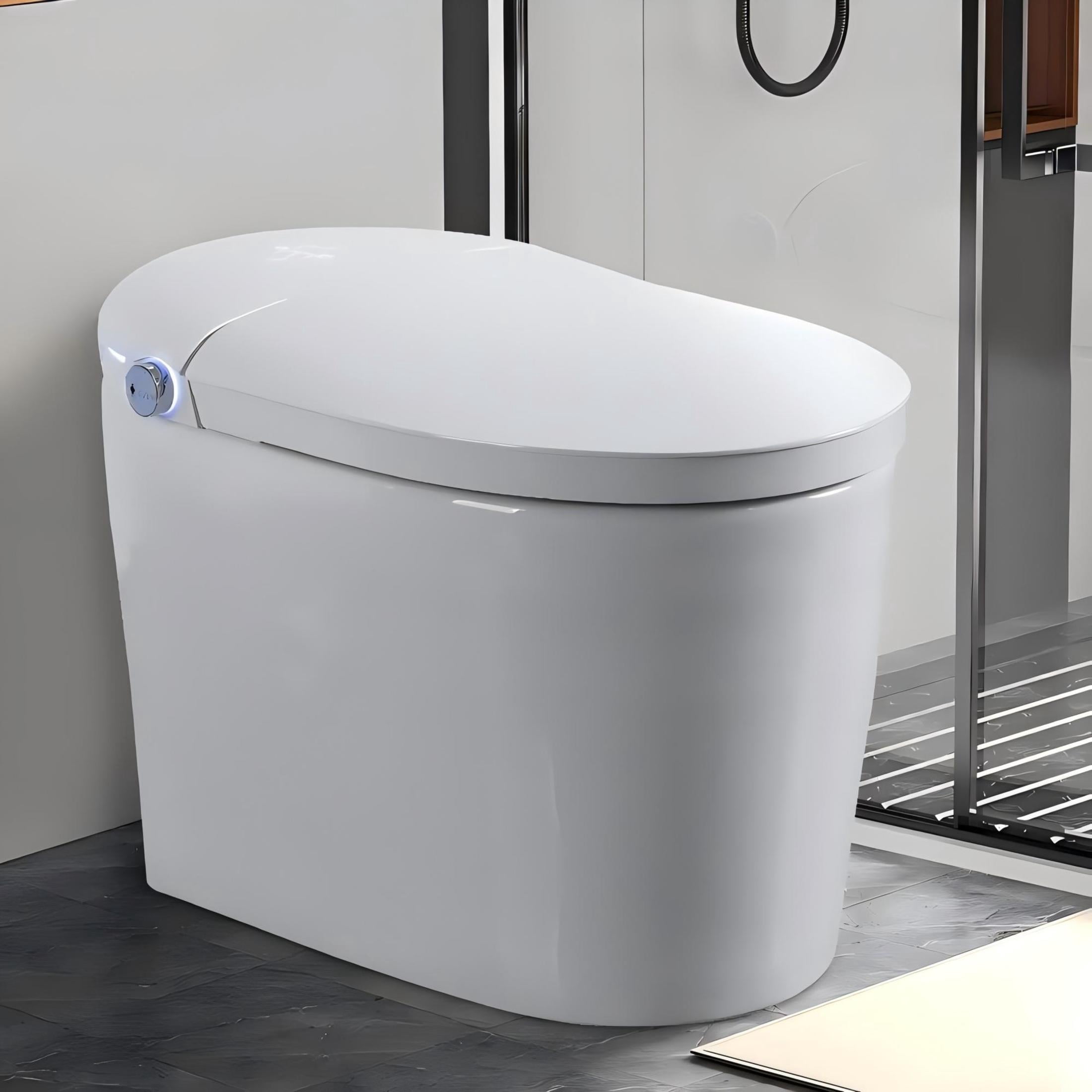 Noble House One-Piece Tankless Smart Toilet with Bidet, Automatic Flush and Heated Seat & Warm Air Dryer, White