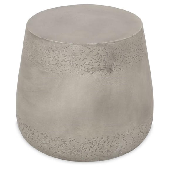 Noble House Orion Outdoor Lightweight Concrete Accent Side Table in Gray