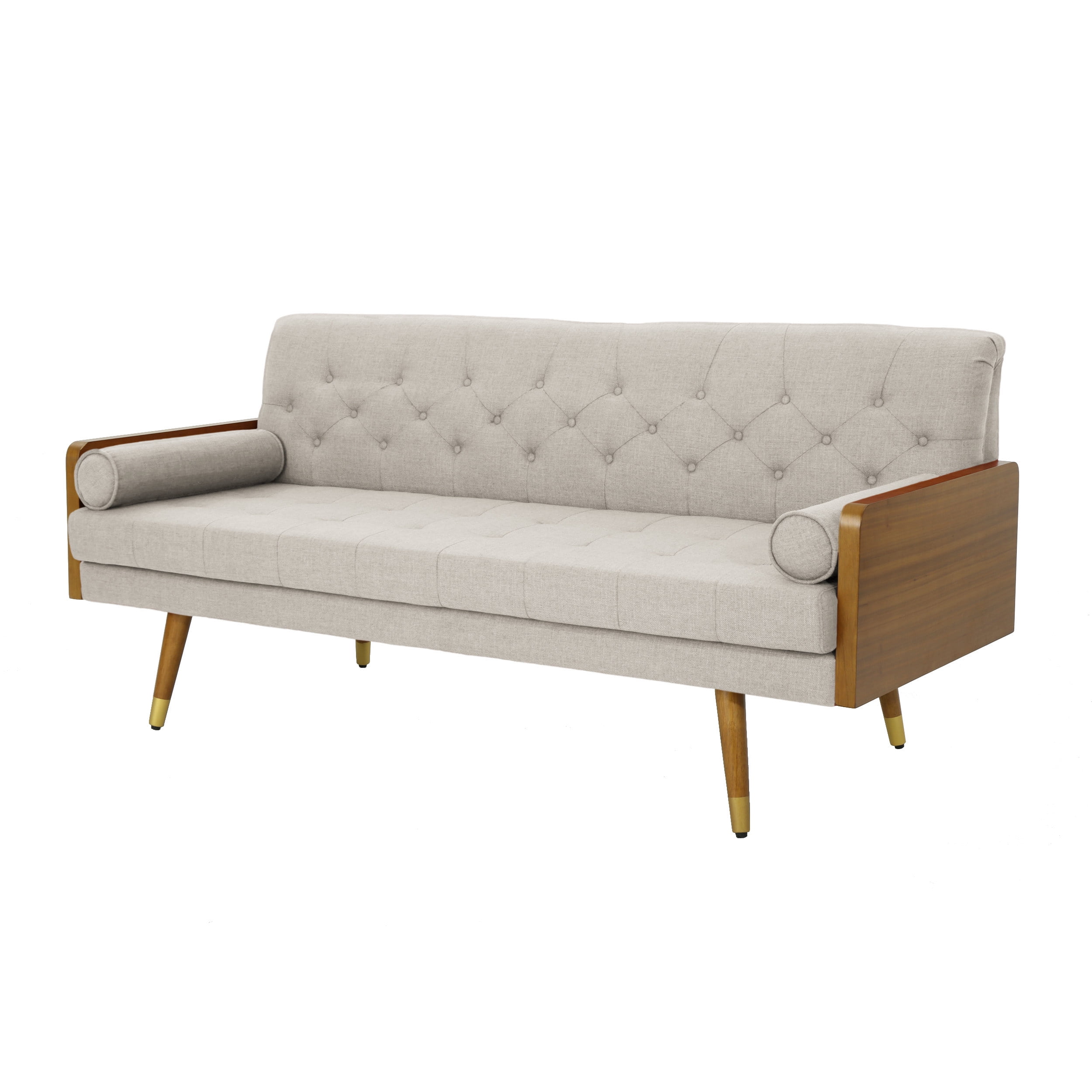 The Alvin Beige Mid Century Modern Sofa at Furniture Express
