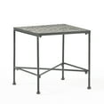 thumbnail image 1 of Noble House Outdoor Contemporary and Weather-Resistant Iron End Table, Black/Silver, 1 of 10