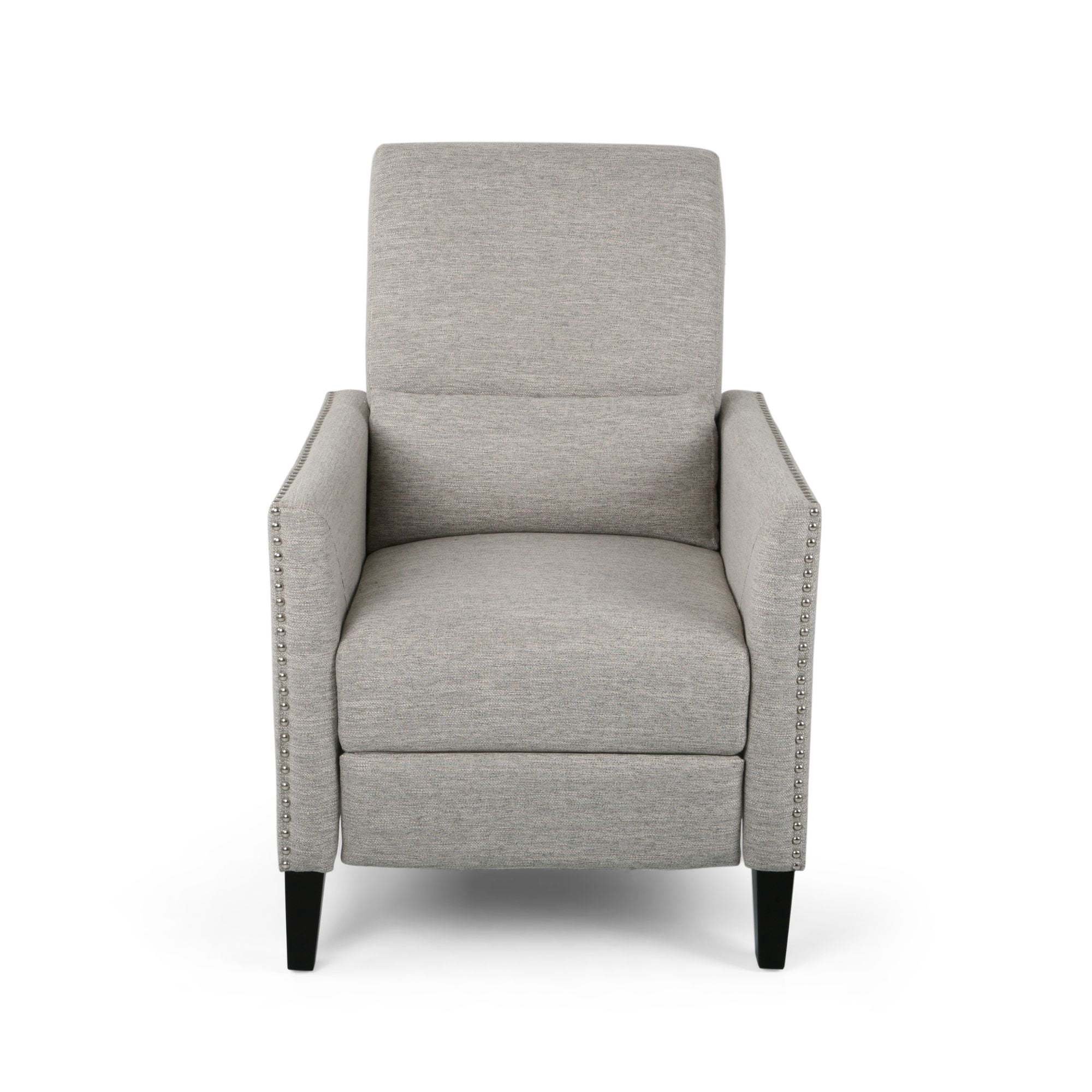 Noble House Pale Standard Contemporary Push Back Recliner, Gray
