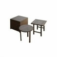 thumbnail image 1 of Noble House Palmilla Faux Rattan/Iron Patio End Table in Multi-Brown (Set of 3), 1 of 12