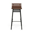 thumbnail image 1 of Noble House Pepperwood 35" Wood Barstools in Dark Brown/Black (Set of 2), 1 of 6