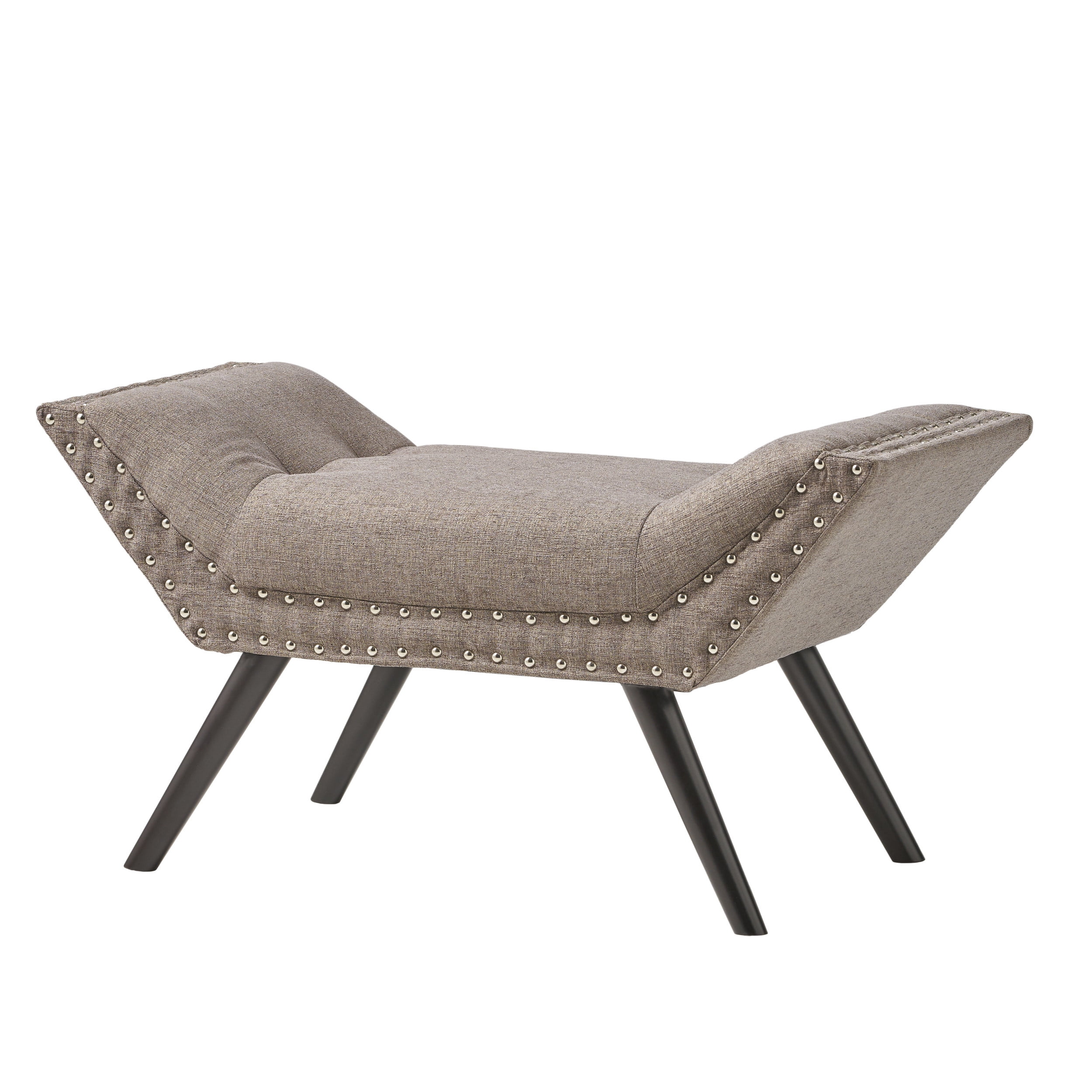 Noble House Petra Fabric Ottoman, Beige