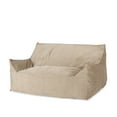 thumbnail image 1 of Noble House Pickerel Velvet Bean Bag Chair, Taupe, 1 of 8
