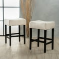 Noble House Pico Fabric Backless Counter Stools, Set of 2, Beige