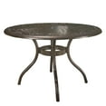 thumbnail image 1 of Pittman Outdoor Cast Aluminum Round Dining Table, Hammered Bronze, 1 of 7