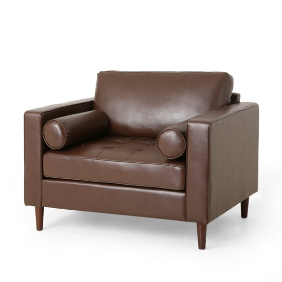 Noble House Portage Club Chair, Dark Brown