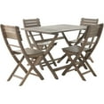 thumbnail image 1 of Noble House Positano 5 Piece Wooden Foldable Patio Dining Set in Gray, 1 of 21